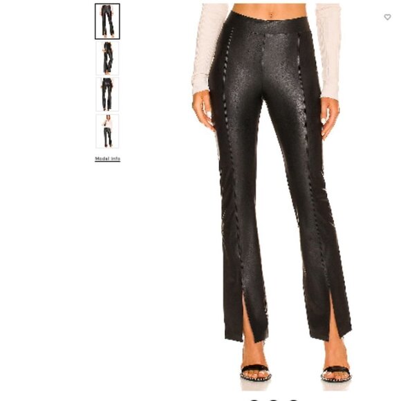 COMMANDO | Black Faux Leather Split Front Pant XS - Picture 1 of 8